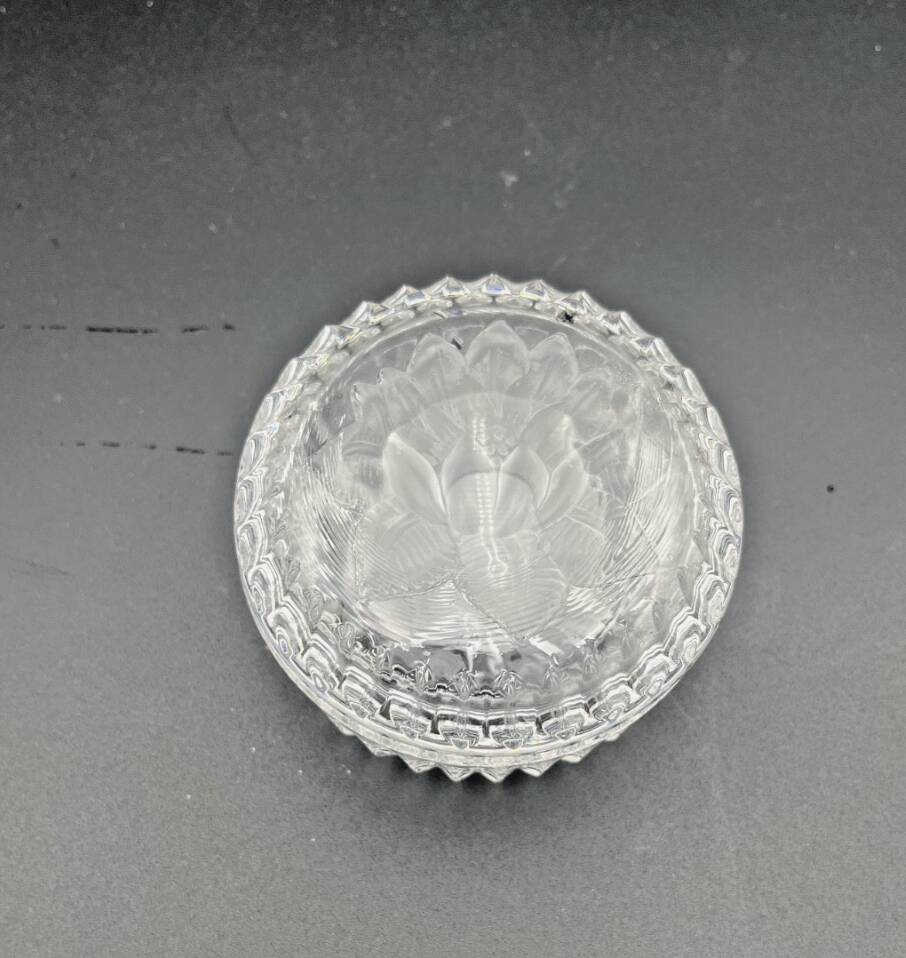 Small crystal candy box with floral decoration - 637002