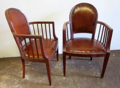 Art deco chairs and armchairs
