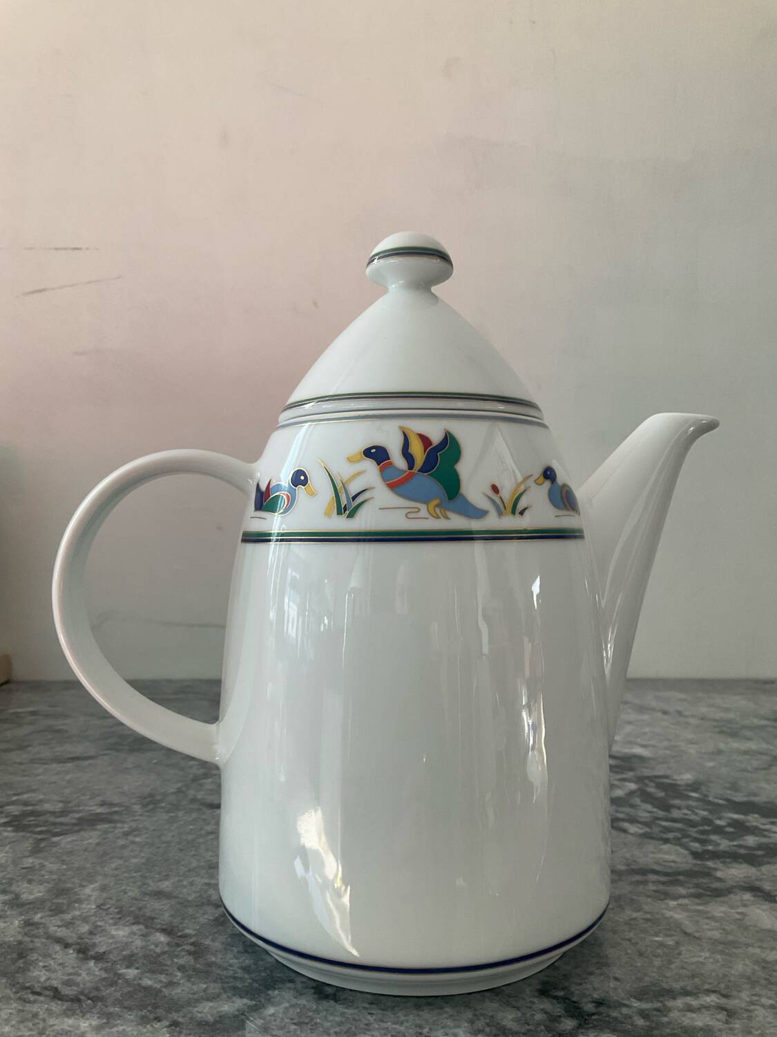 Vintage coffee pot Arzberg Germany mod. Bluebirds
