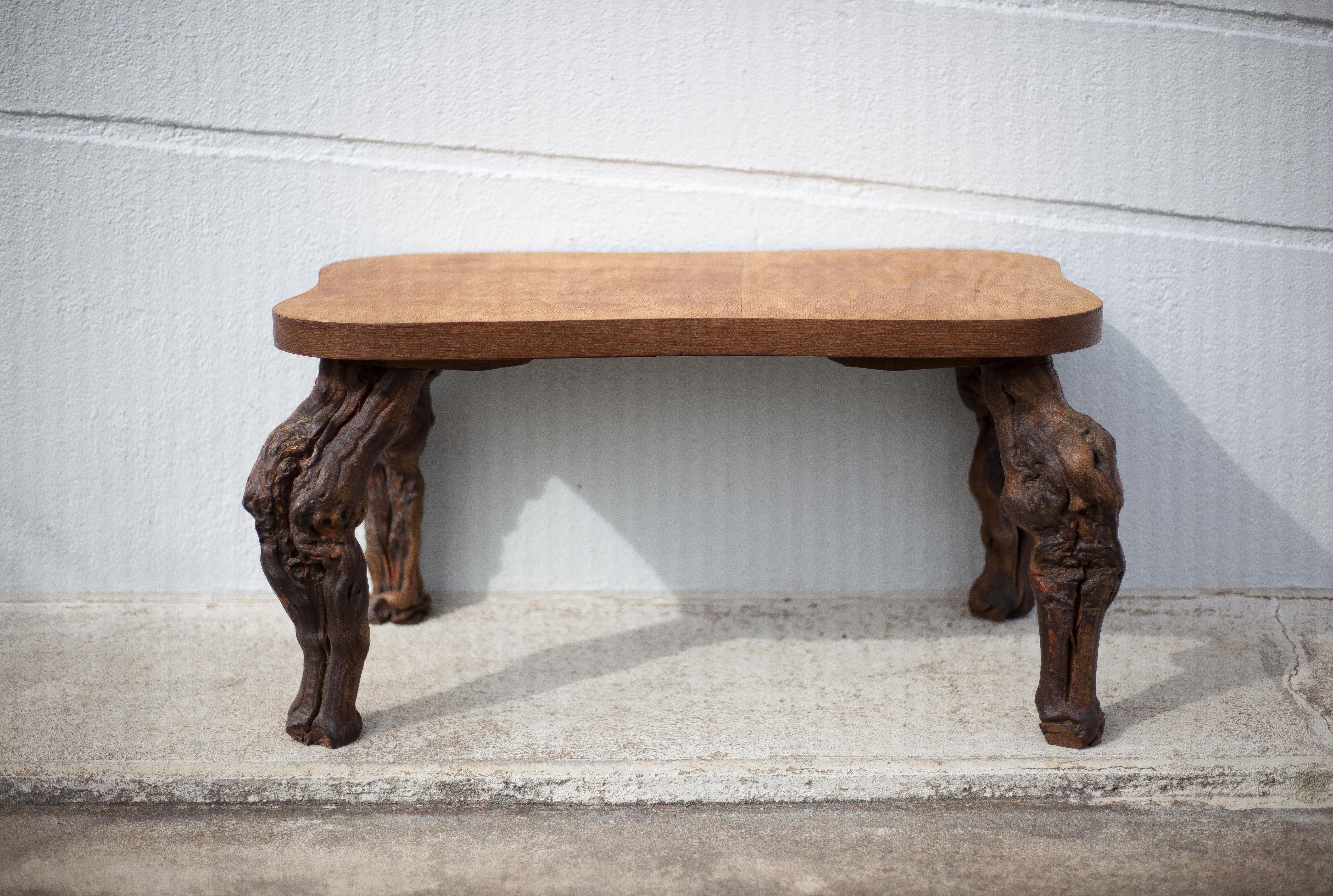 Wood and vine coffee table