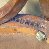 Suite 3 chairs of vintage Baumann bistro