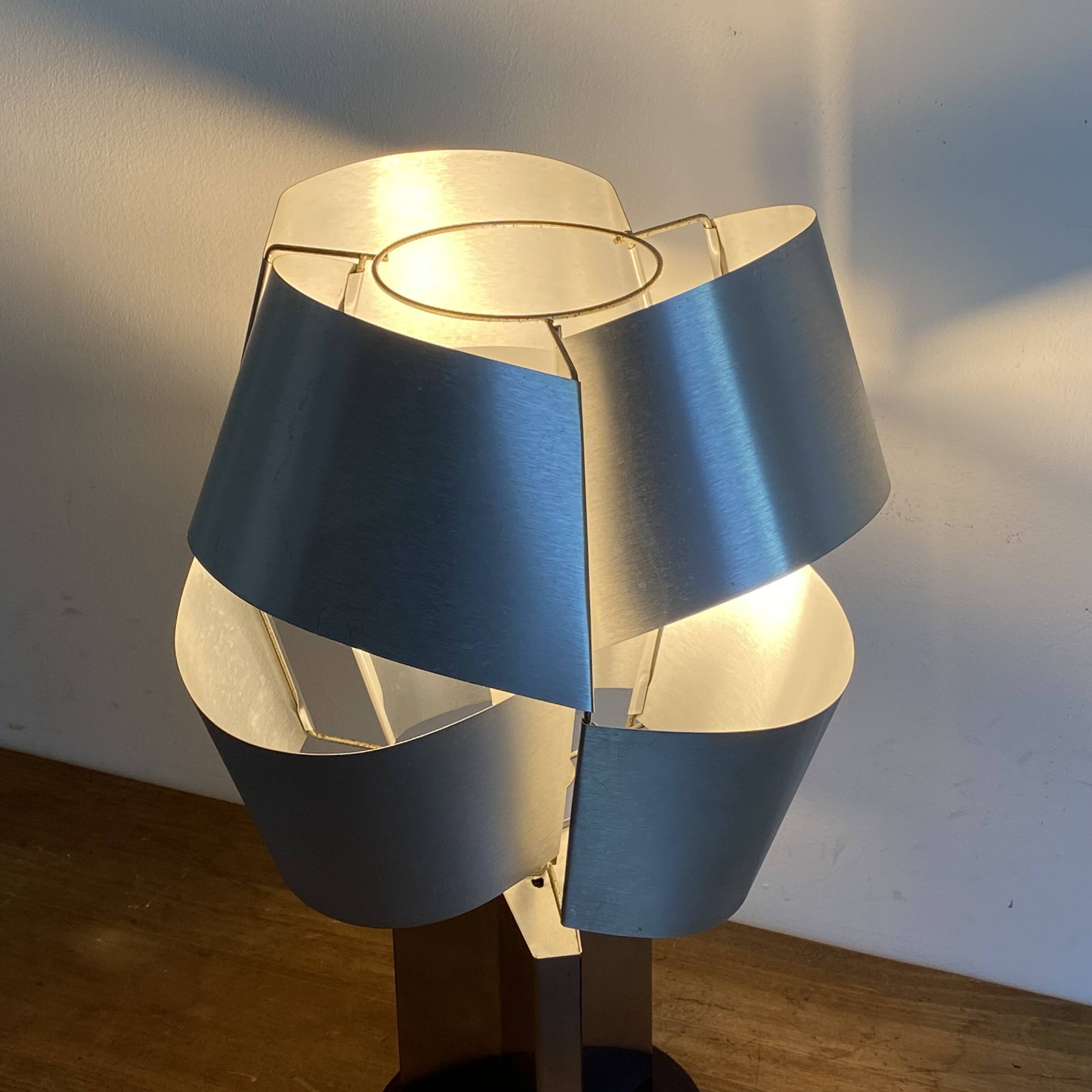 Space age lamp with max sauze lampshade. 1970.