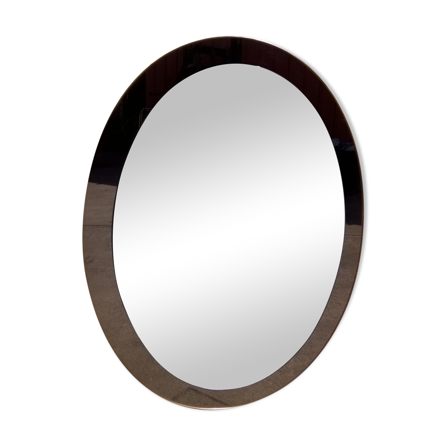 Luxor crystal oval mirror by Antonio Lupi