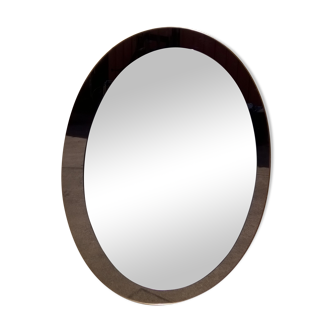 Luxor crystal oval mirror by Antonio Lupi