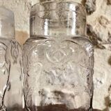 2 glass vases, 19th century.