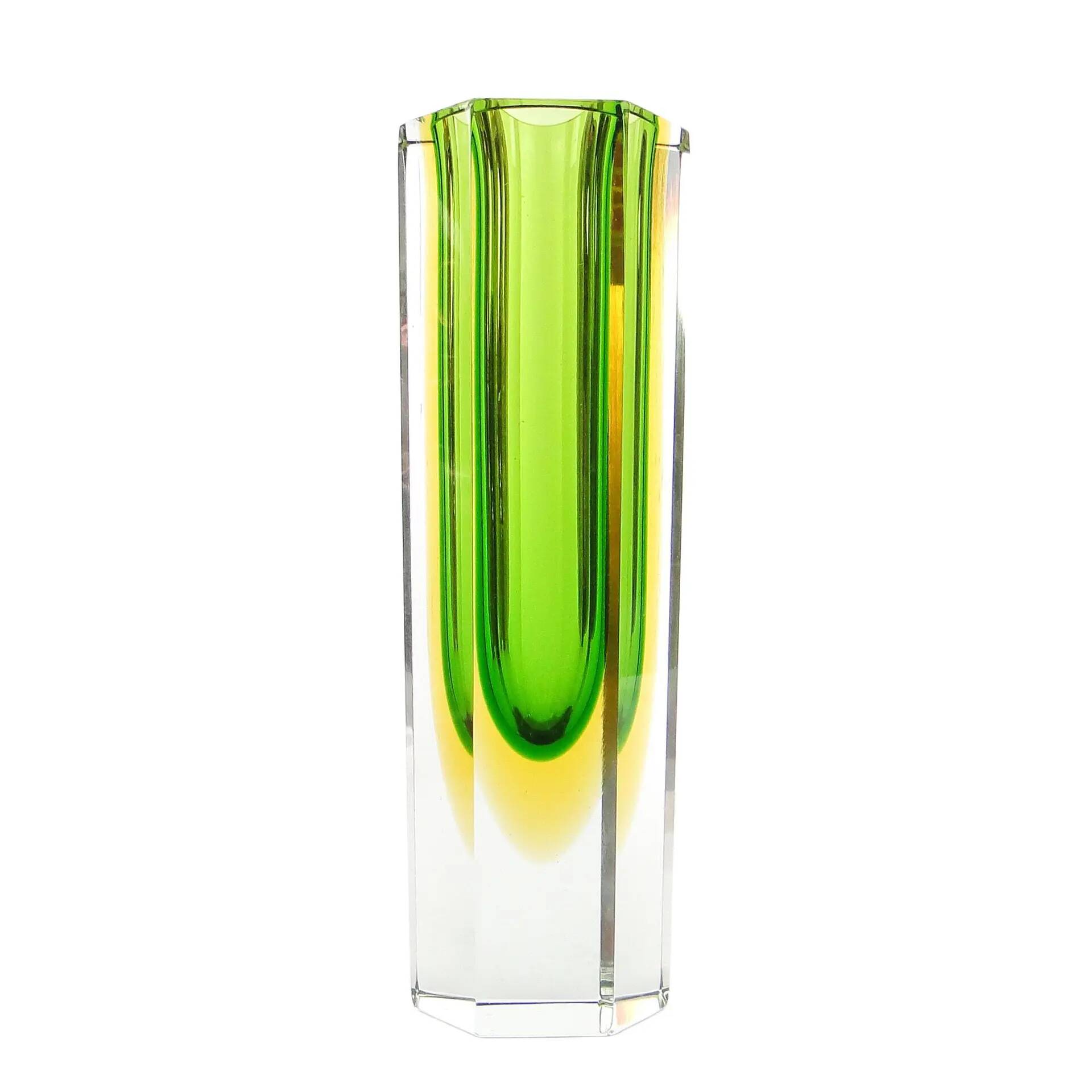 Sommerso vase, Murano glass, designed by F. Poli, Italy, 1950s