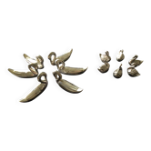Lot de 6 porte-couteaux et six porte-noms cygnes