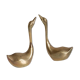 Pair of vintage brass swans