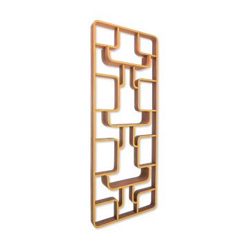 Vintage modernist screen with rounded edges / space divider by Ludvik Volak, 1960s
