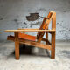 Fauteuil de chasse Kurt Østervig design danois chêne cuir