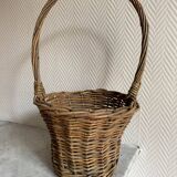 Panier rond bois tressé
