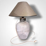 Fratelli Toso, Murano glass vase converted into a lamp, 20th century.