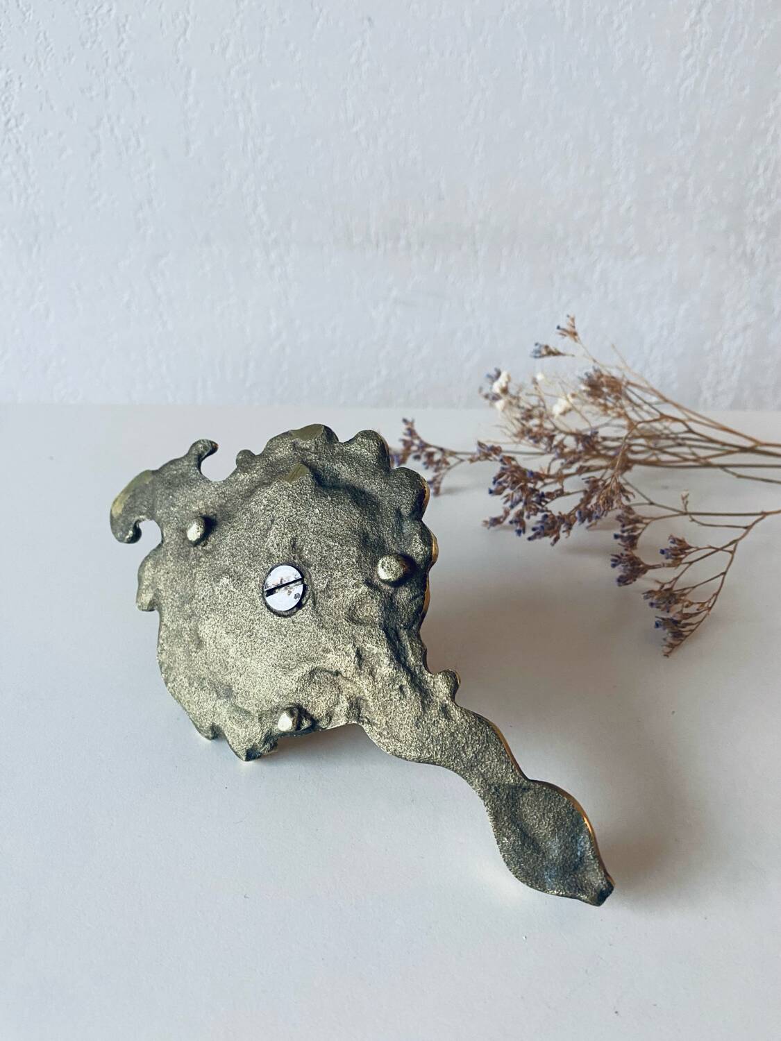 Antique bronze candle holder