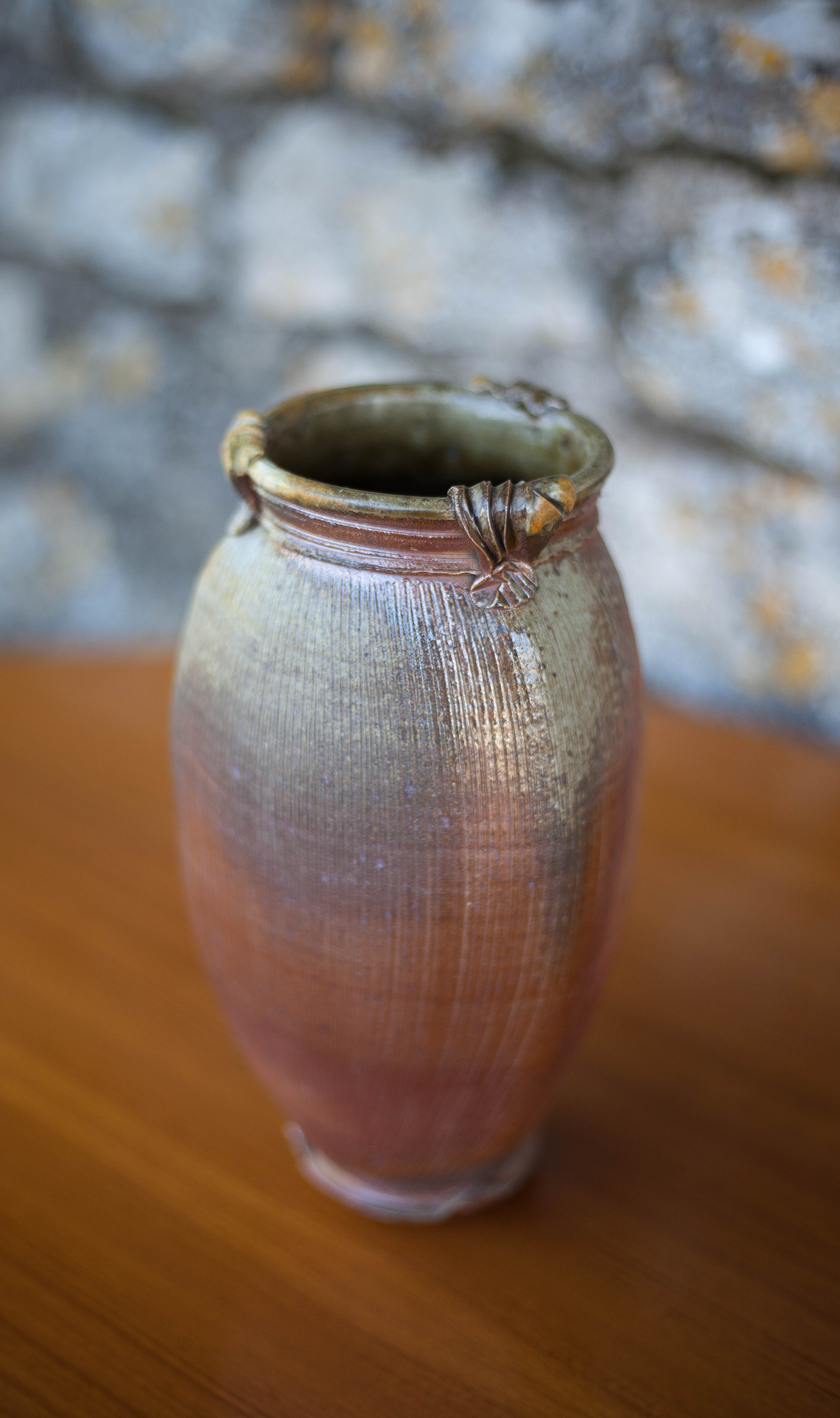 Vase in vintage glazed stoneware