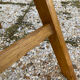 Lot de 3 chaises pliantes en bois et cannage