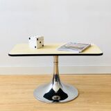 Vintage coffee table chrome tulip foot