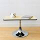 Vintage coffee table chrome tulip foot