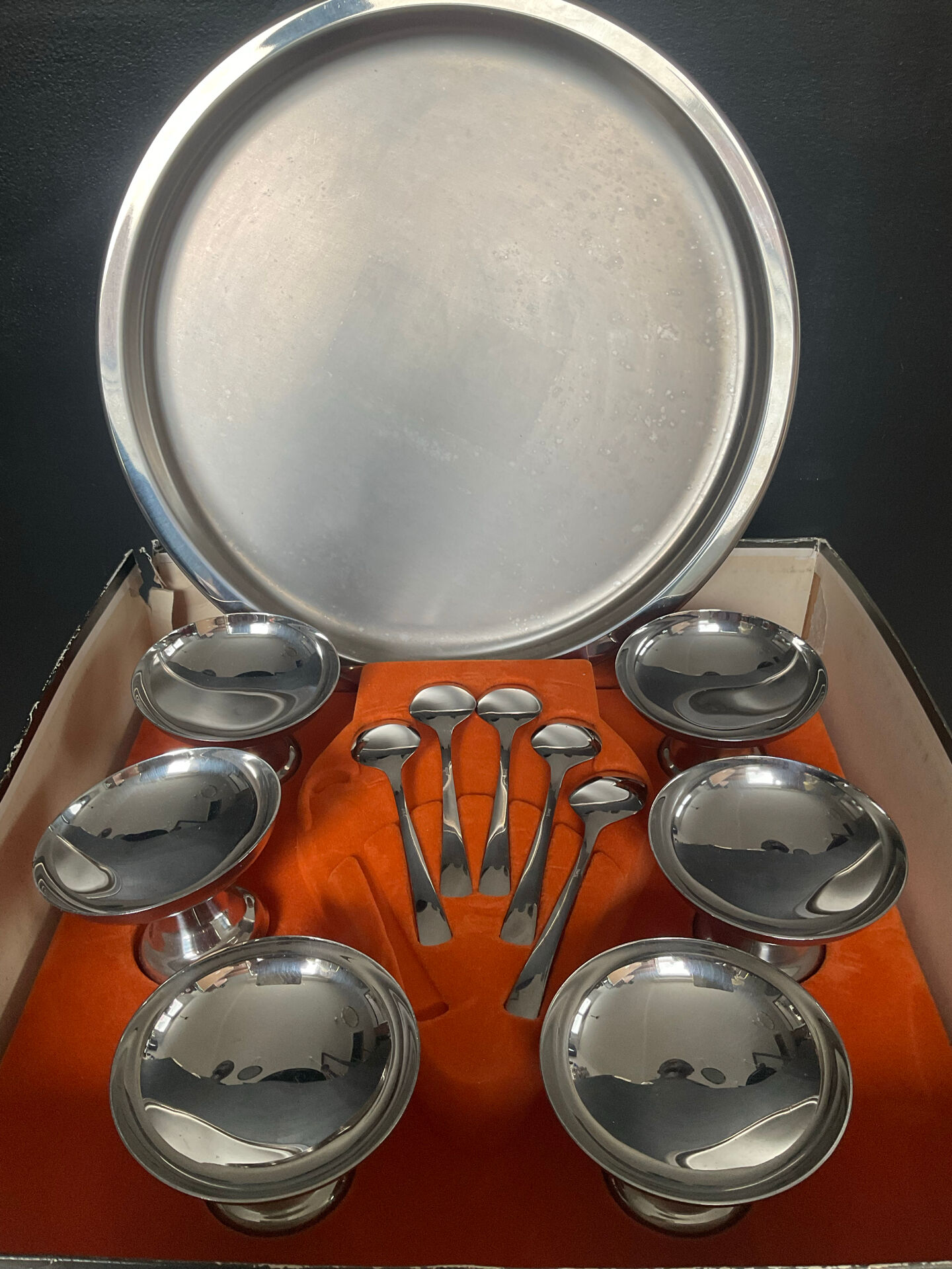 Vintage ice cream service by Guy Degrenne.