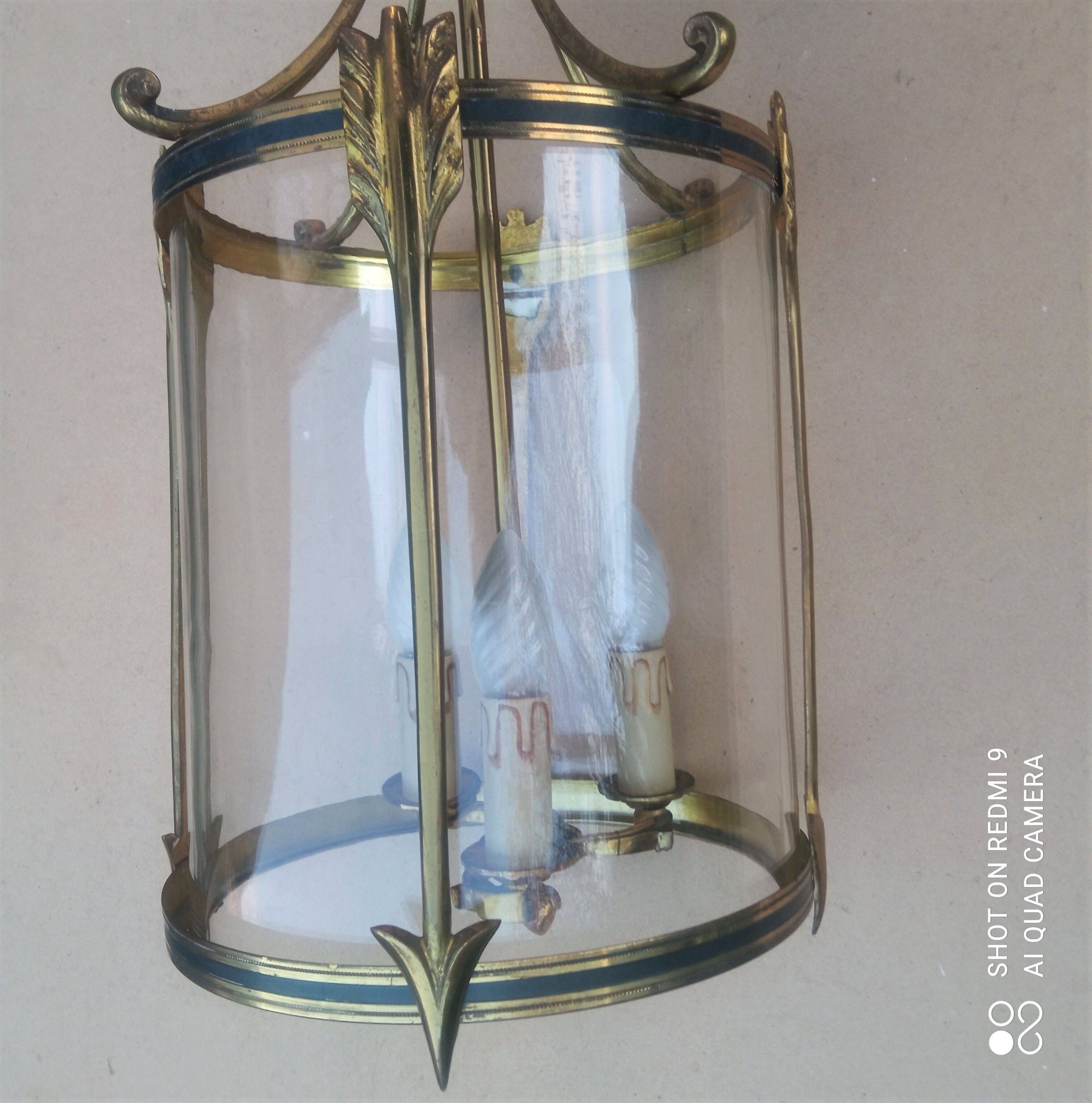 Bronze and brass lantern in Empire style - 4,400 kg!