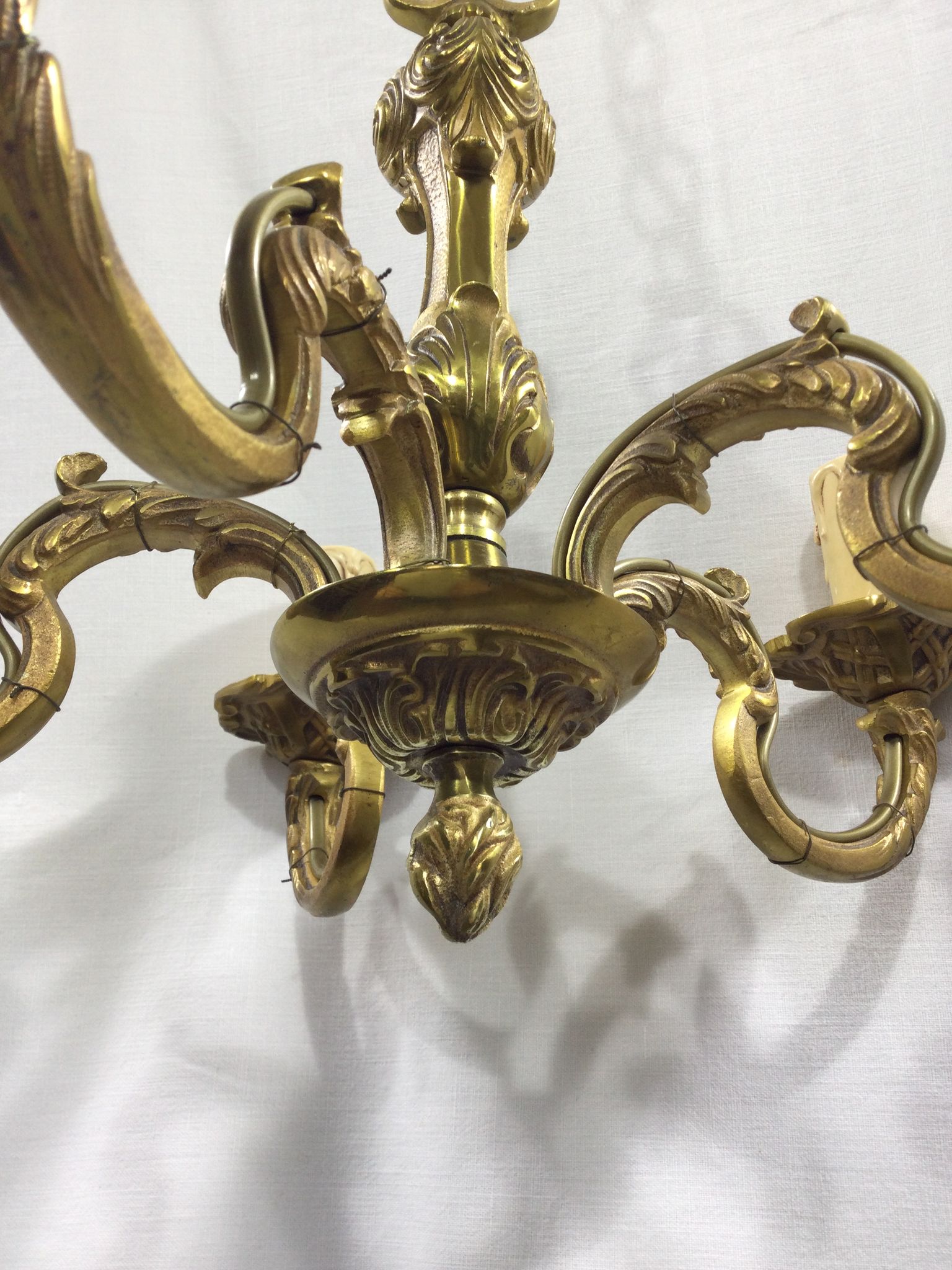 5-light bronze chandelier
