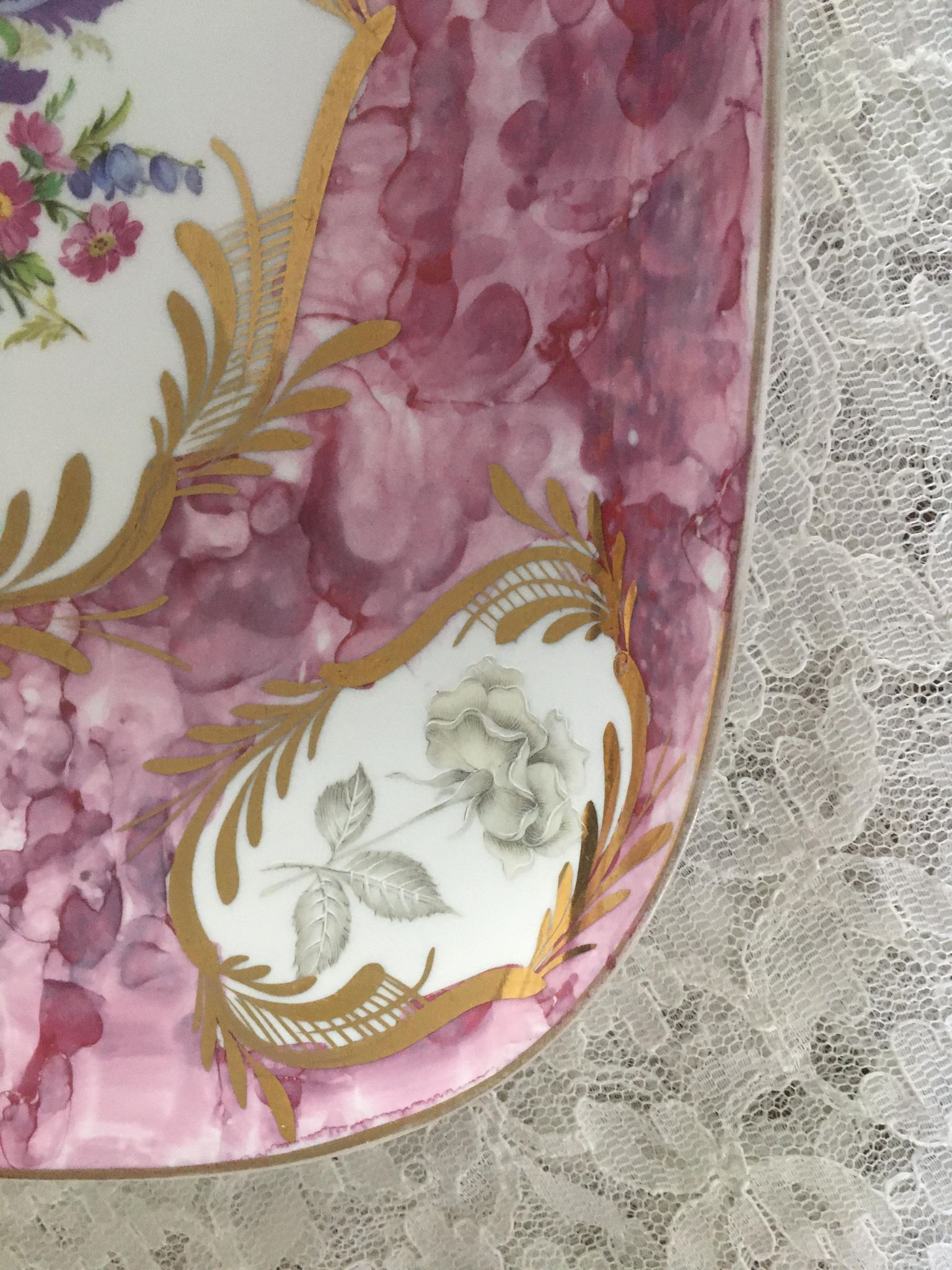 Plat ancien en porcelaine de Copenhague