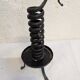 Vintage brutalist wrought iron candlestick