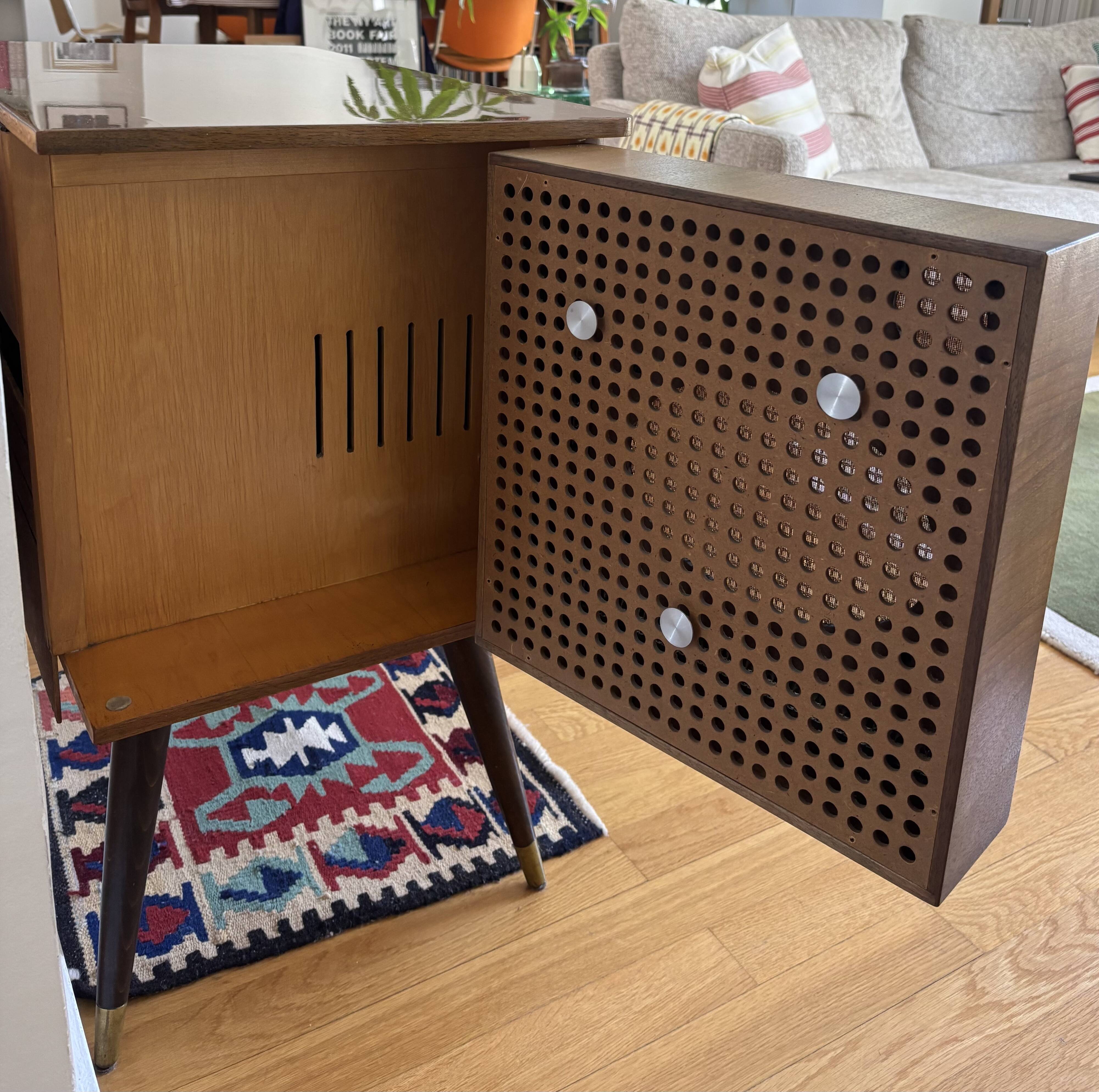 Vintage Schaub Lorenz Furniture Transformed into a Bar/Storage Unit