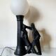 Figurative ceramic and opaline lamp from the 70s