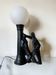 Figurative ceramic and opaline lamp from the 70s