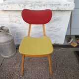 Set of 6 compass leg chairs – colored seats