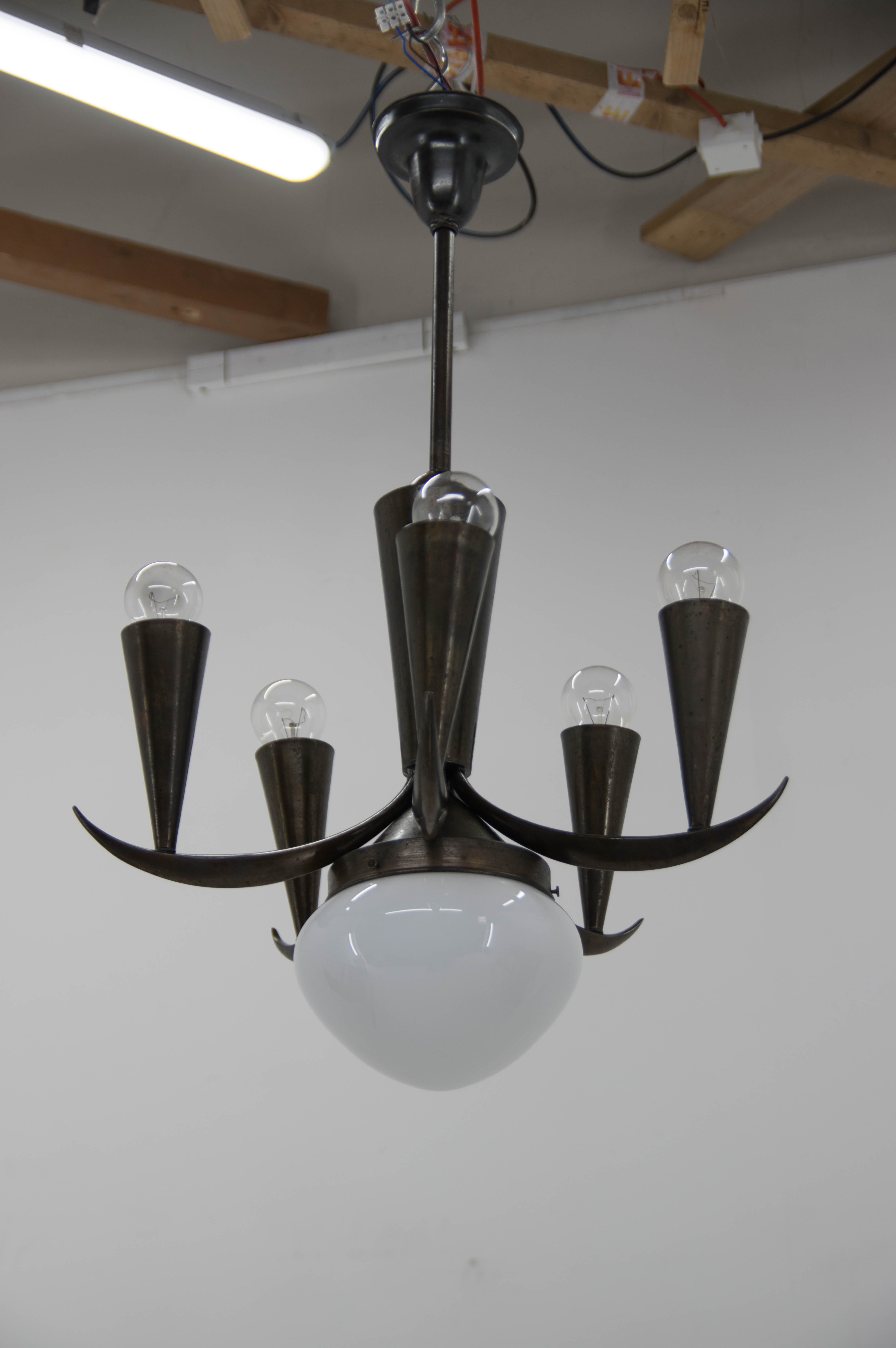 Cubistic Chandelier by IAS, 1910s