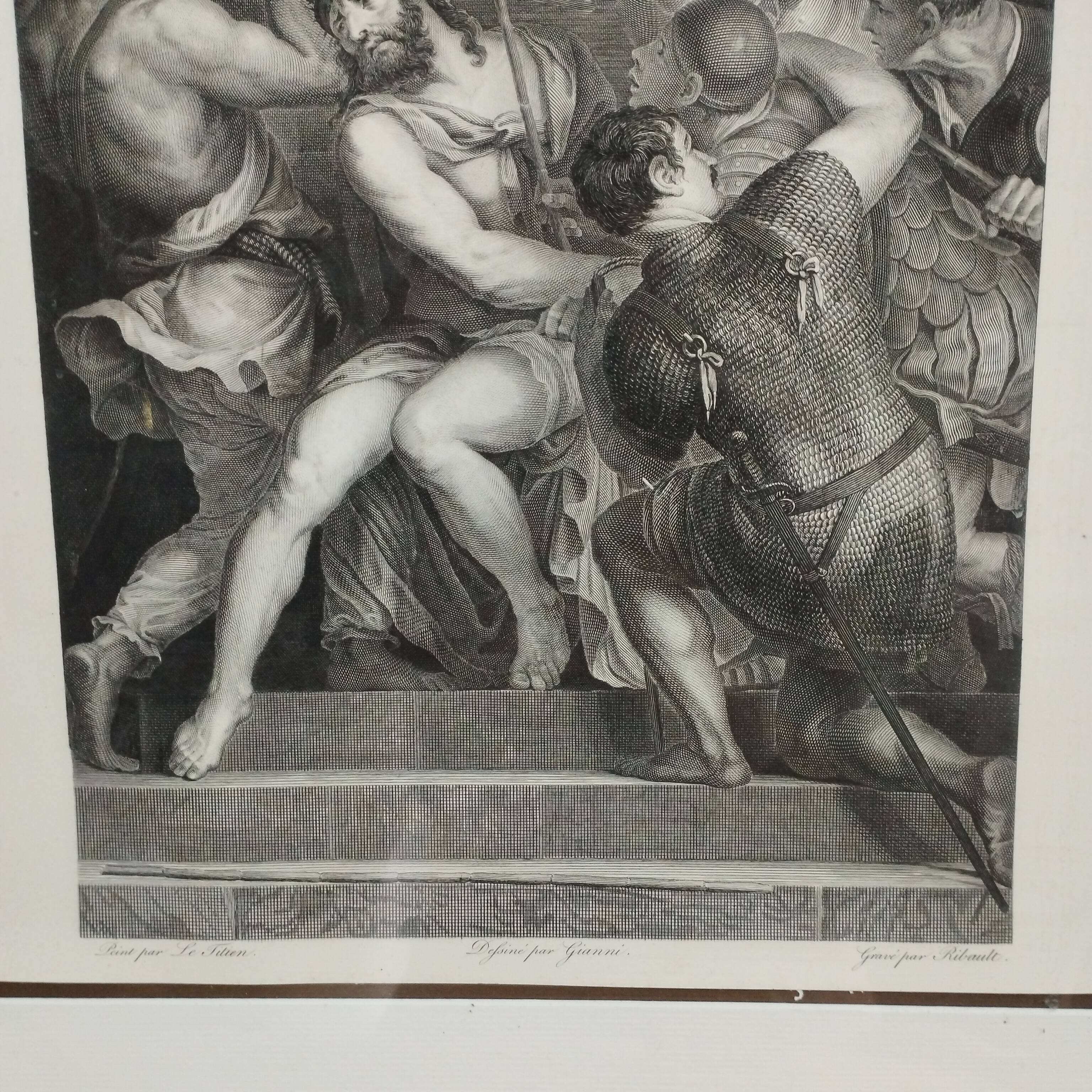 Antique print by Ribault, painted by Titian - drawn by Gianni