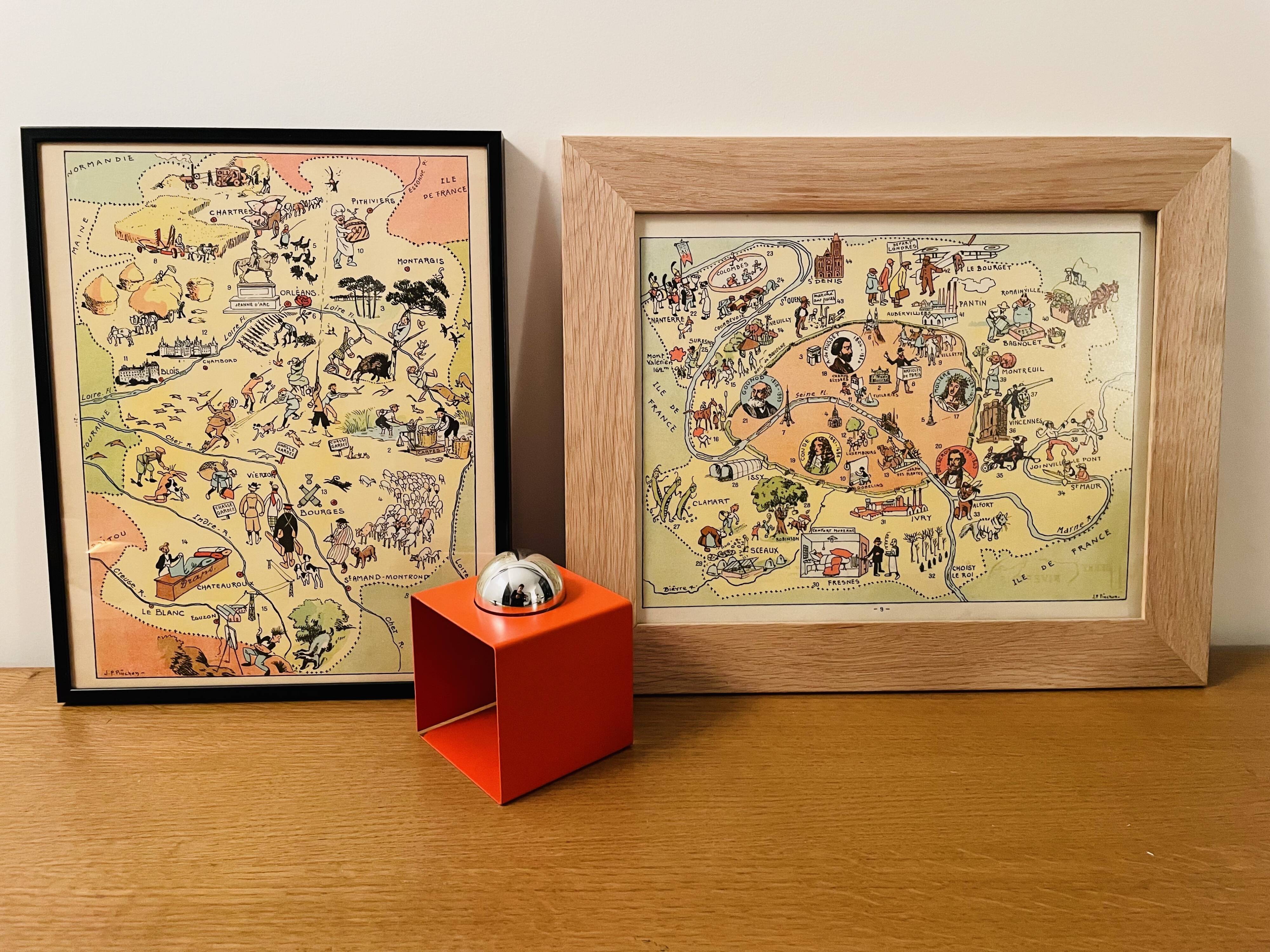 Old illustrated map of Brittany - JP Pinchon