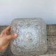 Square wall lamp in vintage transparent glass