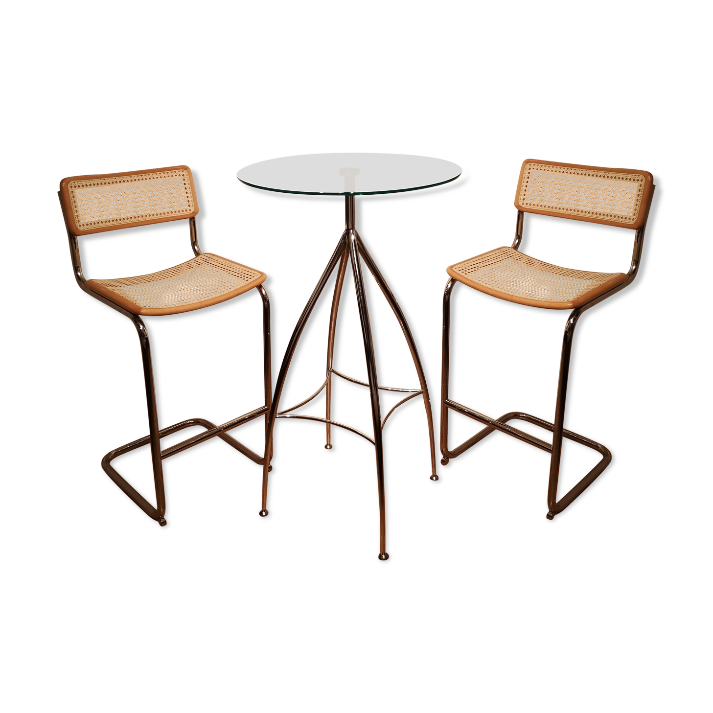 Set Cidue with high stools and high table