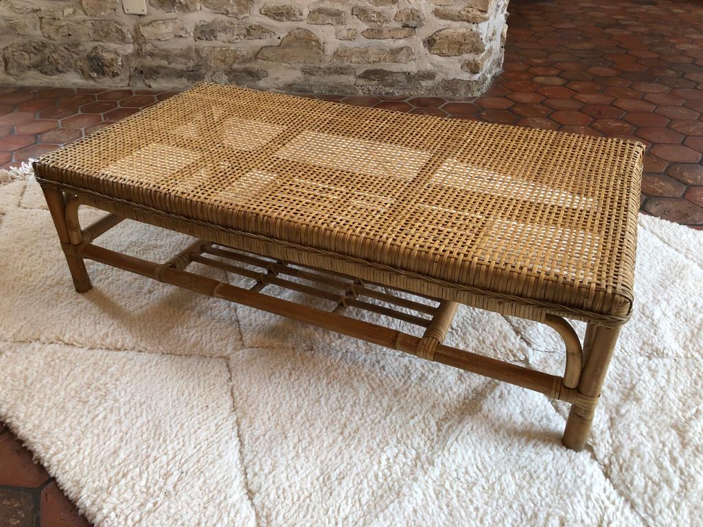 Rattan coffee table