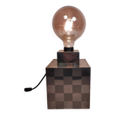 Lampe cube - à damier - Françoise Sée - Space Age Design - Époque vintage - 60 / 70