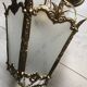 Antique french hall lamp milk glass