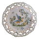 Wall plate signed Lallier from Moustiers with an openwork border.