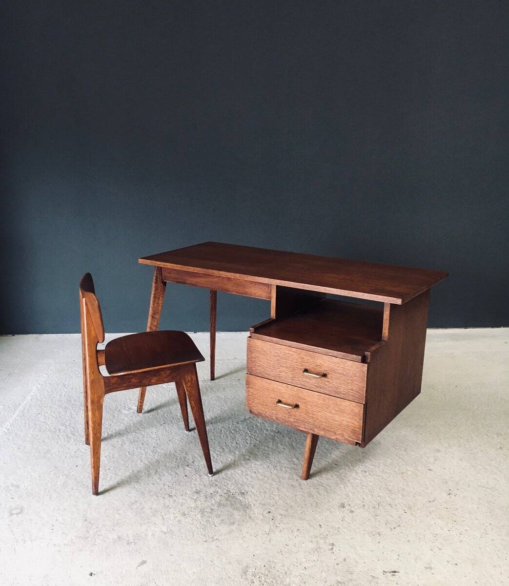 Modernist Reconstruction Writing Desk, France, 1950s