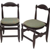 Set of 4 chairs by Guillerme and Chambron