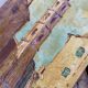 Orientalist oil, wooden and glass frame