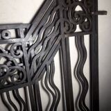 Grilles portail portes anciennes fer forgé XX° Art Déco
