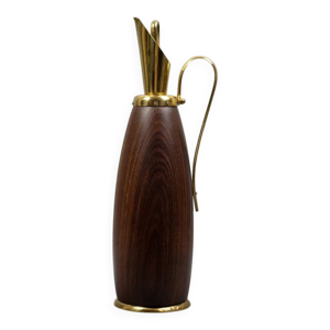 Aldo Tura - Pichet vintage en bois et laiton – Italie, vers 1950