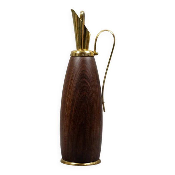 Aldo Tura - Pichet vintage en bois et laiton – Italie, vers 1950