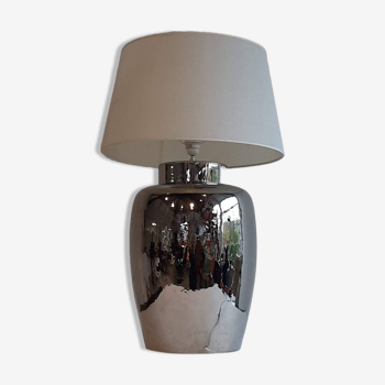 Large vintage lamp Faiencerie de Charolles