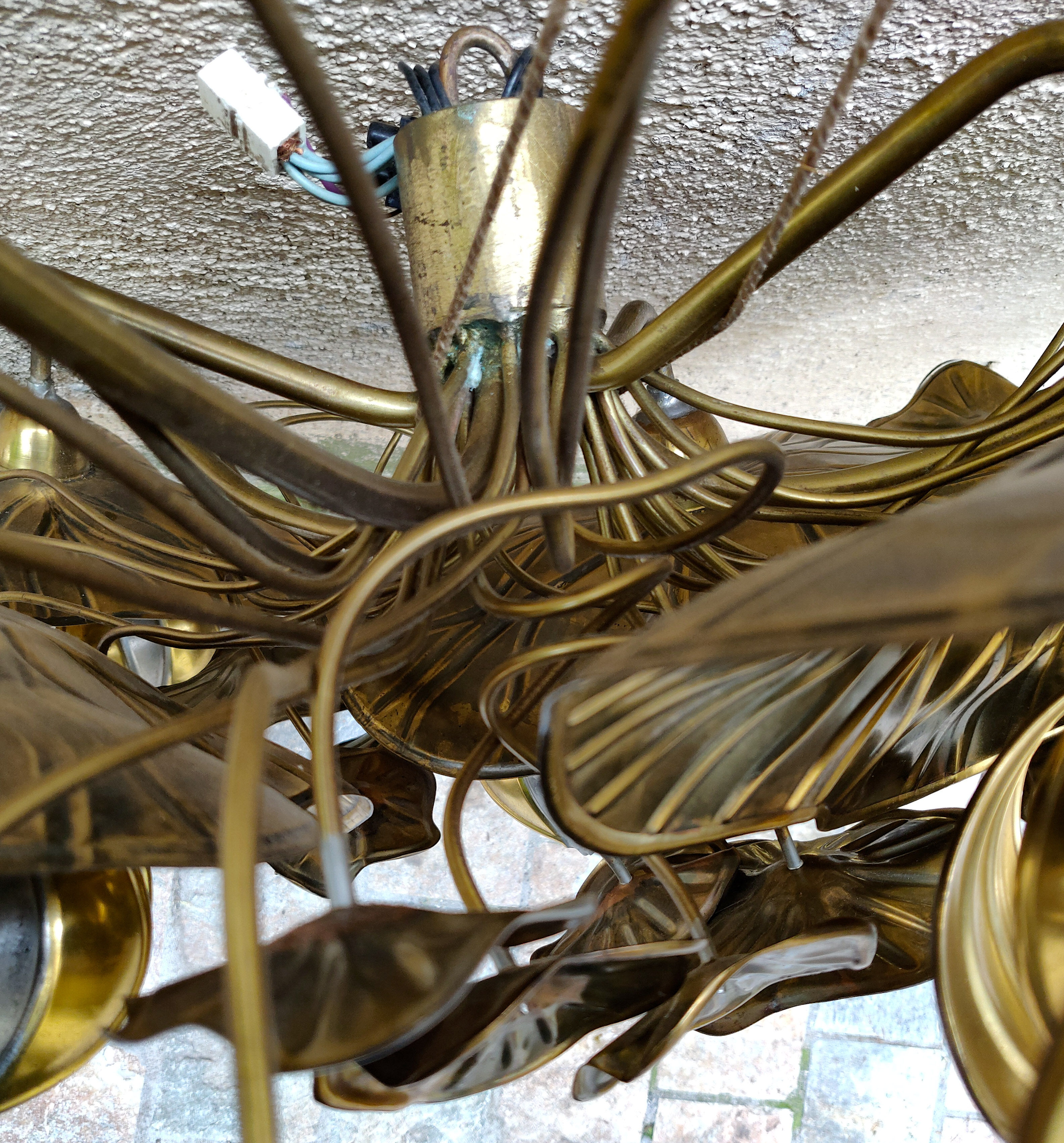Henri Fernandez Applique or Ceiling Lotus Flower 106 cm