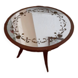 Lacquered pedestal table, Japanese motif