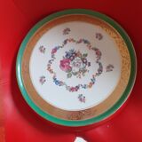 Plat  à tarte Peint main. Bouquet fleurs. Limoges;