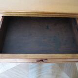 Old - Beautiful solid oak sideboard - 2 doors - 2 drawers in golden oak color